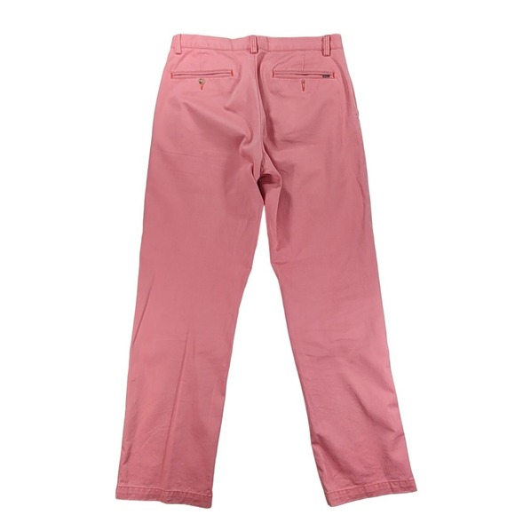 Polo Ralph Lauren Pants Mens 32x32 Pink Classic Fit Casual Flat Front Chino - Picture 3 of 9